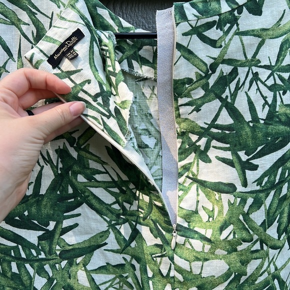 Massimo Dutti Linen Botanical Cropped Tee - Picture 10 of 13